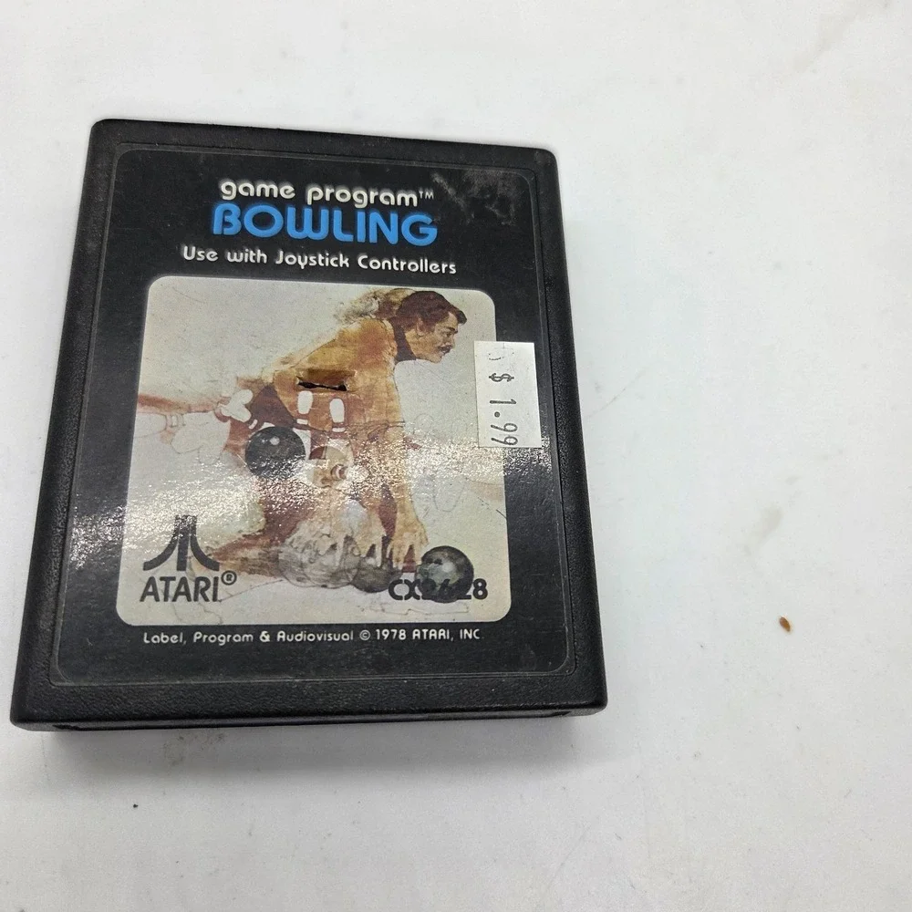 Atari 2600 Bowling Video Game Cartridge CX2628 Vintage 1978 Retro Tested Works